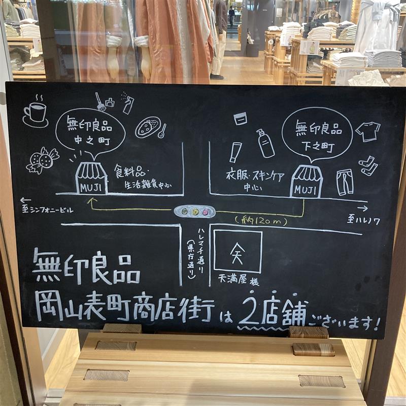 無印良品　岡山表町商店街について