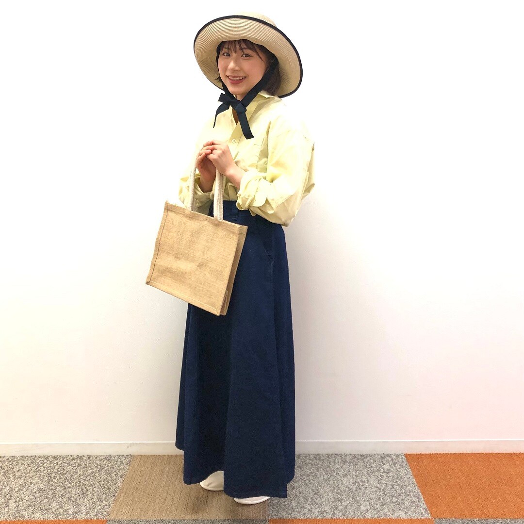 【ザ・モール仙台長町】ブロードシャツとスカートのコーディネート