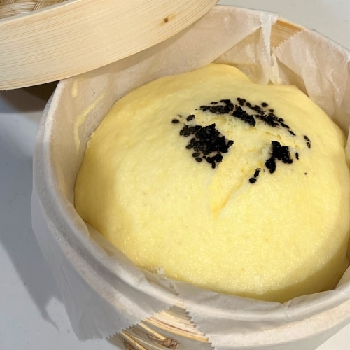 蒸篭蒸しパンケーキの画像