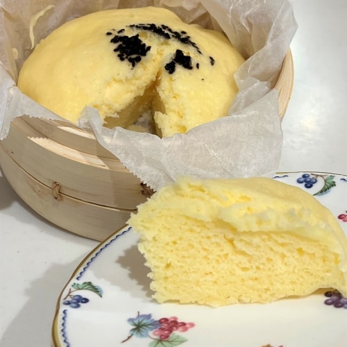 蒸篭蒸しパンケーキの画像