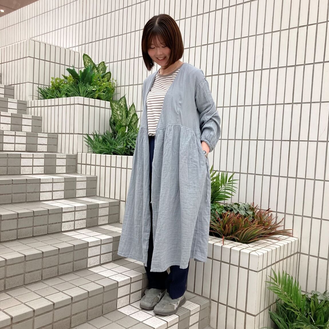 【MIDORI長野】　ふんわり着こなすロングカーディガン
