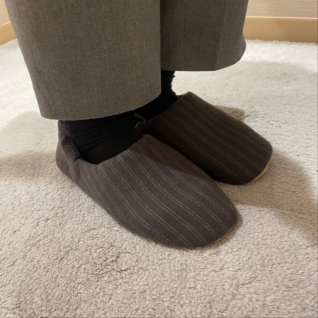 かかとまで暖かい