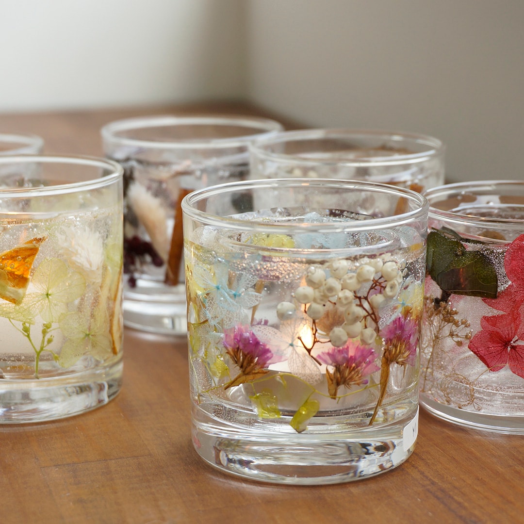 マルエイガレリア】ワークショップ『ボタニカルキャンドルホルダー作り