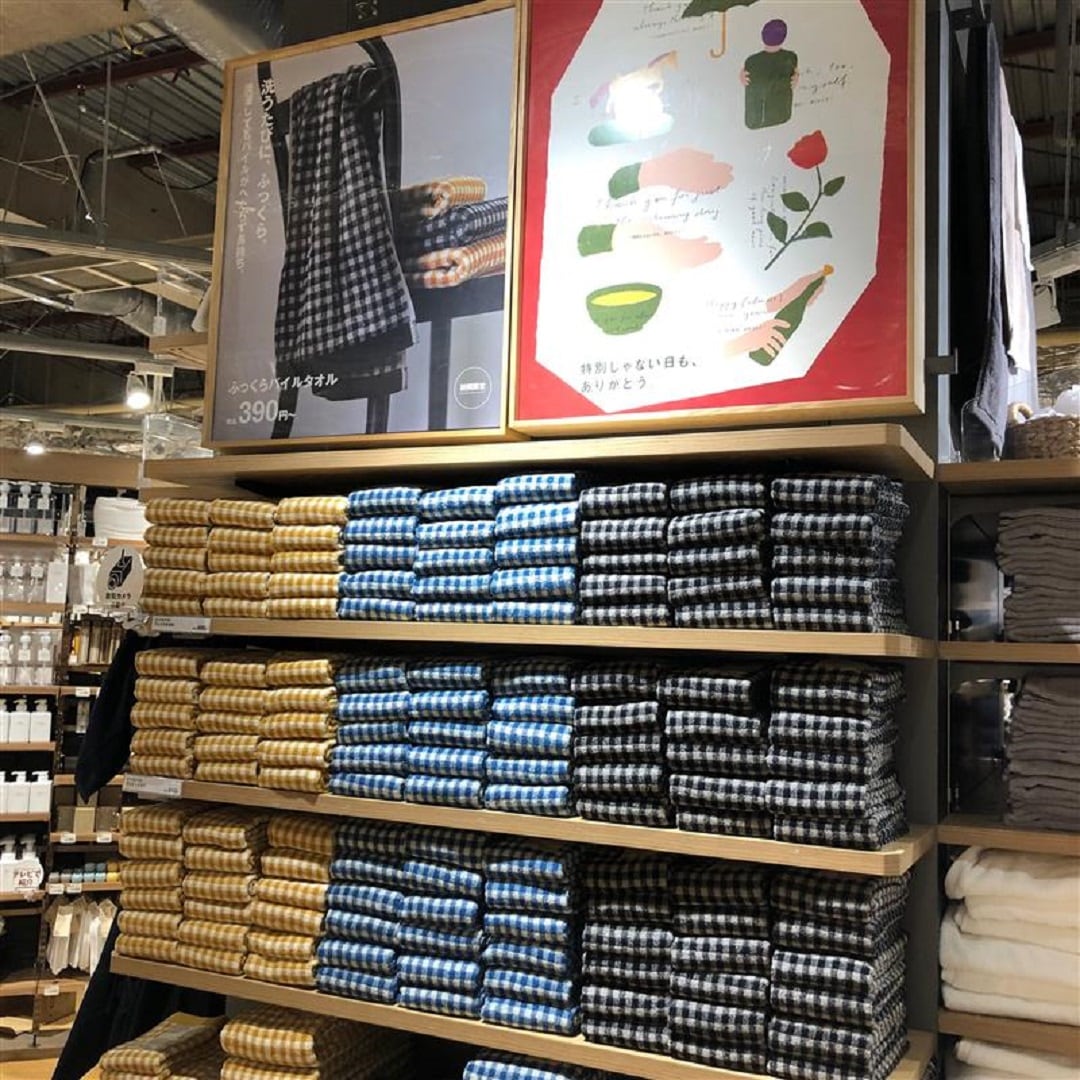 無印良品　チェック　新品 錦糸町パルコ】爽やか可愛いチェック柄タオル｜ 無印良品