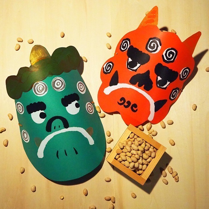 西友荻窪】シルクスクリーンとお絵描きで鬼のお面を作ろう