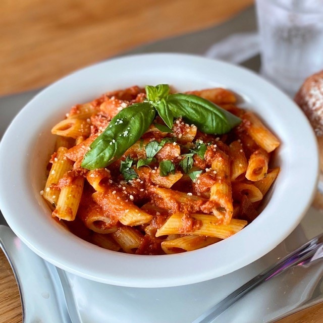 レンガ調タイル(パスタ)デコパージュ ペンネ イタリアン キッチン