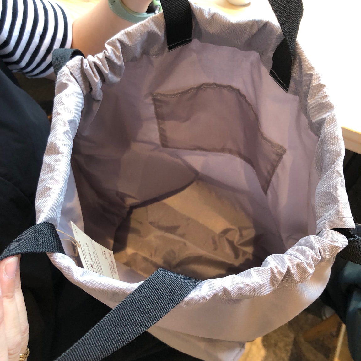 旭川花咲】とうとう発売。軽くて便利トートにもなる巾着リュックサック