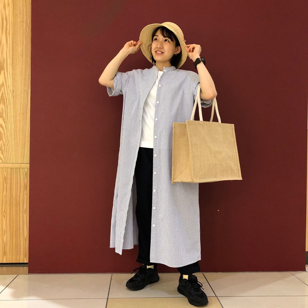 アリオ倉敷】ブロードスタンドカラー半袖ワンピースのご紹介｜ 無印良品