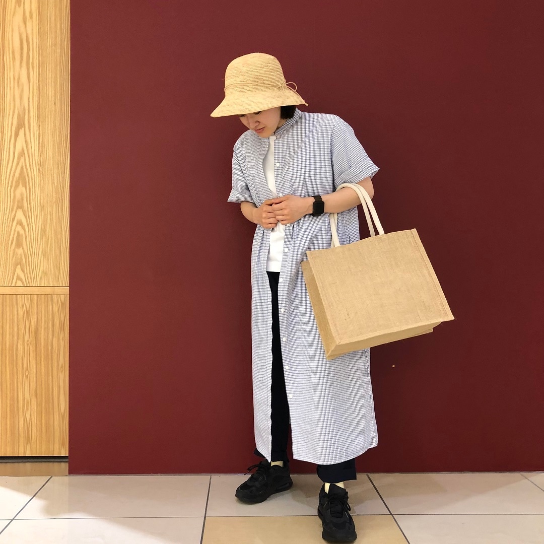 アリオ倉敷】ブロードスタンドカラー半袖ワンピースのご紹介｜ 無印良品