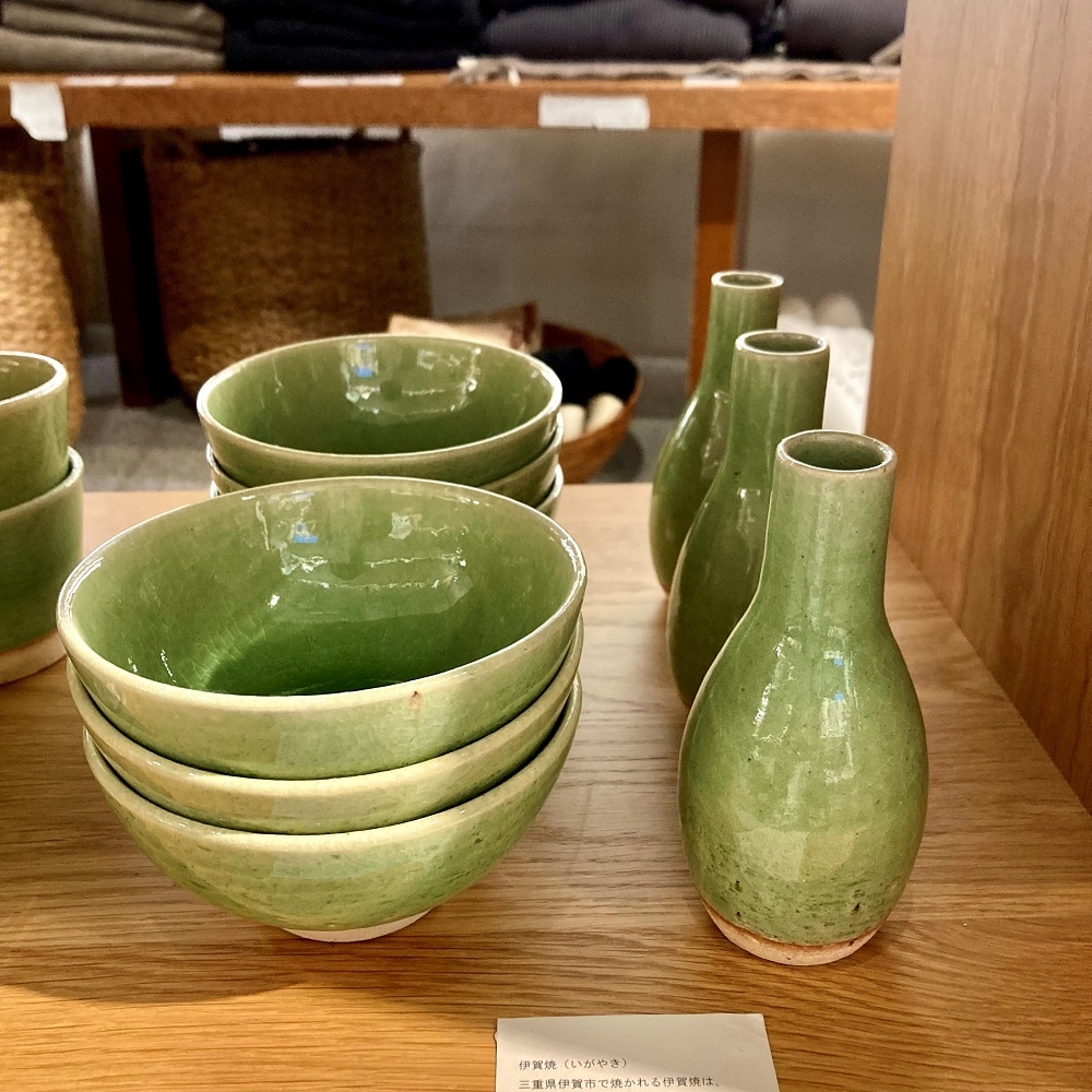 【伊賀】古伊賀壷、緑釉 昔(半世紀位前)の伊賀焼 壺