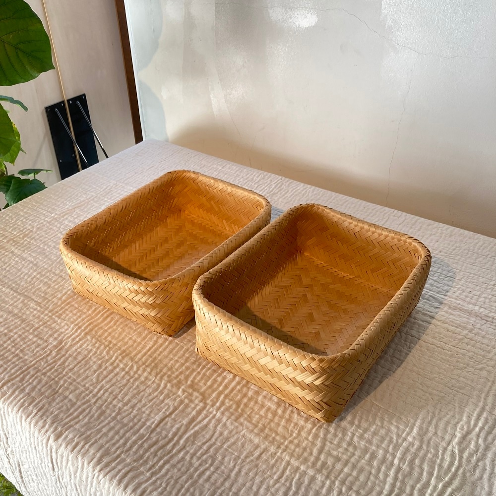 青山】竹材長方形バスケット｜ 無印良品