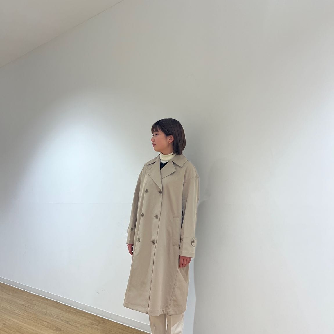 MUJI トレンチコート Mサイズ・無印・ベージュ・ベルト付き くずはモール】 新色｜撥水トレンチコート 男女兼用｜ 無印良品