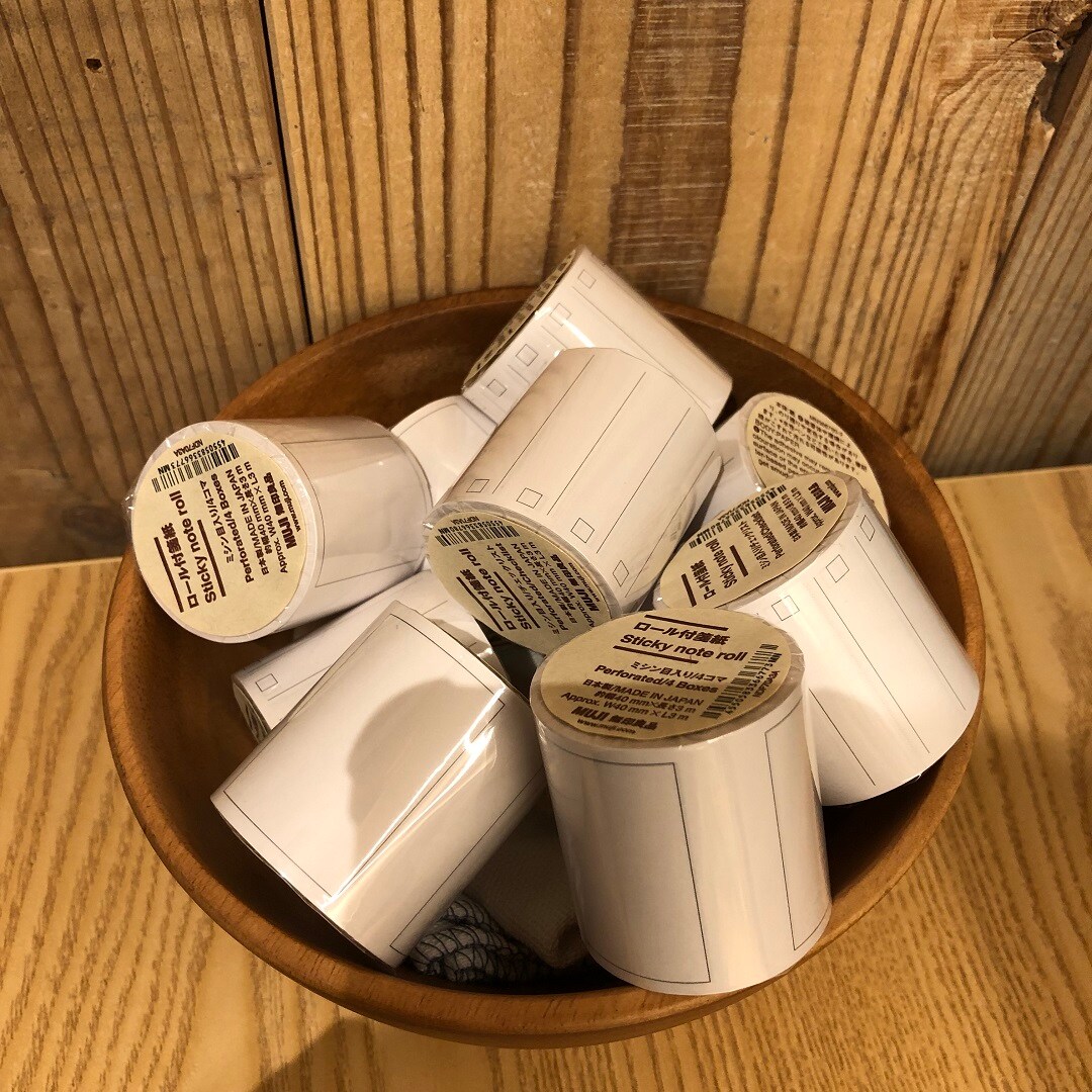 meriBUN限定ロール付箋8点セット ロサヴィア茨木】 新商品｜ロール付箋｜ 無印良品