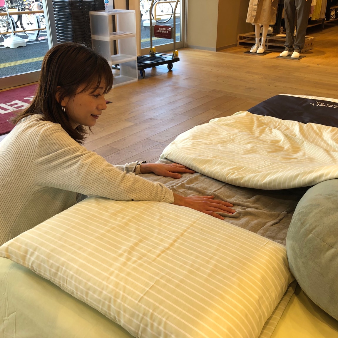 無印良品 ノンスプリングマットレス クリーム色 無印良品 ノン