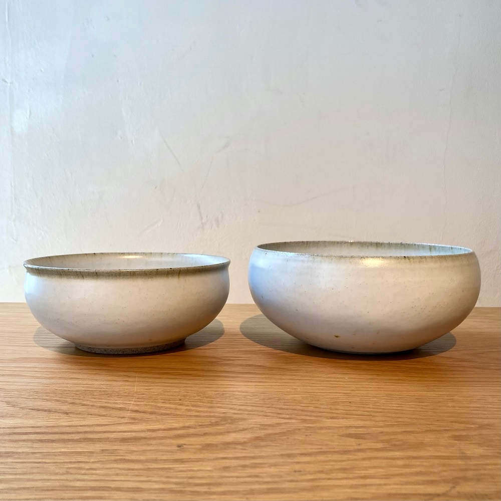 MA0901 東北古民藝 明治期 平清水白磁鉢 三つ組 入れ子 大きさ3種類