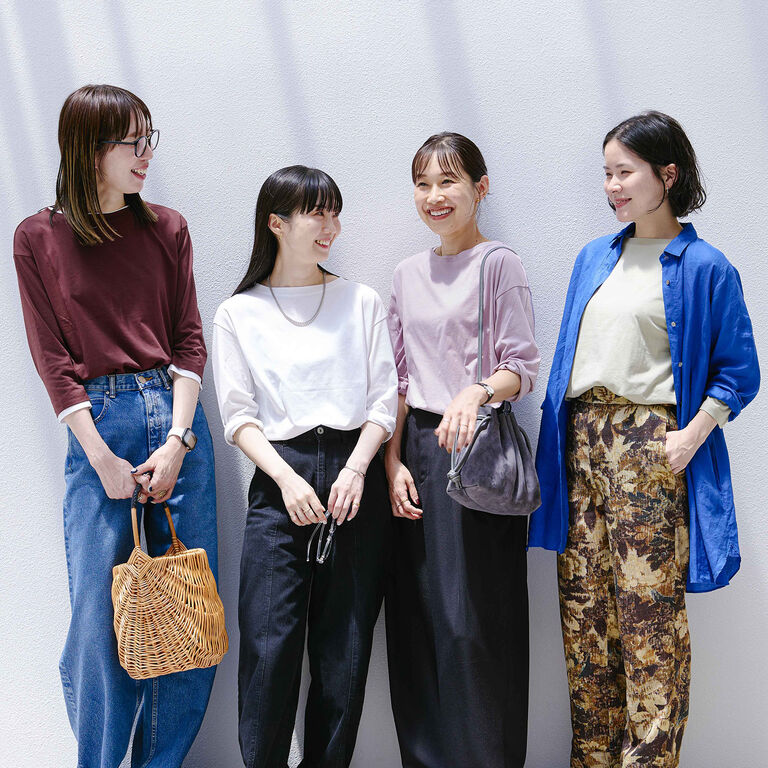 スタッフのリアルな着こなし ｜ ボートネック 七分袖Ｔシャツ