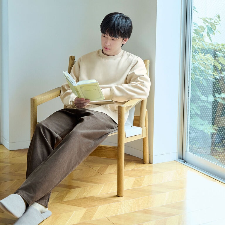 無印良品　きほん服　イージーパンツ　コーデュロイ