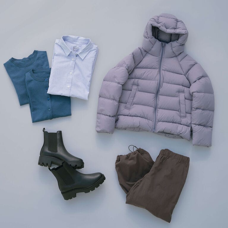 Day3 メリハリを効かせて、軽やかにスタイルアップ | 装いを、もっと自由に。冬の一週間コーディネート