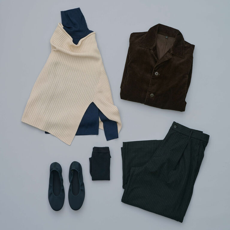 Day4 シルエットを活かして、凛とした装いに | 装いを、もっと自由に。冬の一週間コーディネート