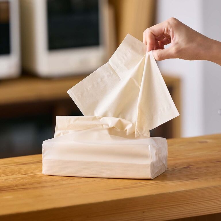 丈夫なのに、なめらか。竹100％ ティシューペーパー