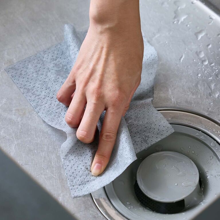 両面使いで、こすり落とす。水回りの汚れ用 掃除シート