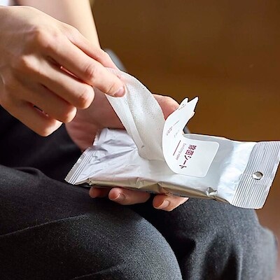 ほど良く使い切れる、小ぶりな持ち歩き用。除菌シート