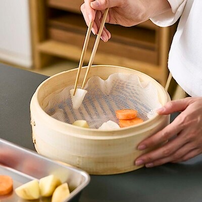 何度も蒸せて、丈夫で清潔。蒸篭用 シリコーンシート