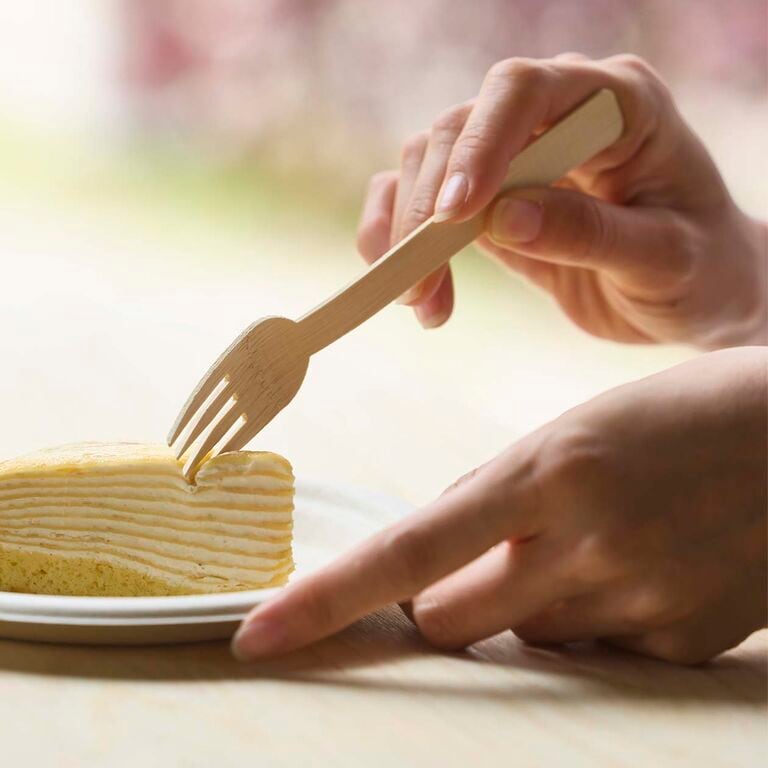 折れにくい強さ、使い切りにできる自然素材。竹フォーク