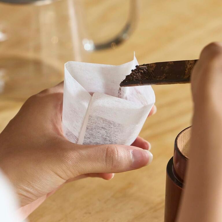 雑味が出にくく、片づけもらくちん。薄手 お茶パック