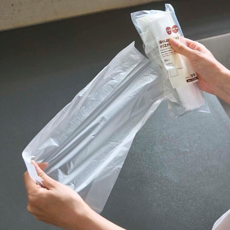 取り出しやすい。湯せん調理ができる ポリエチレン袋