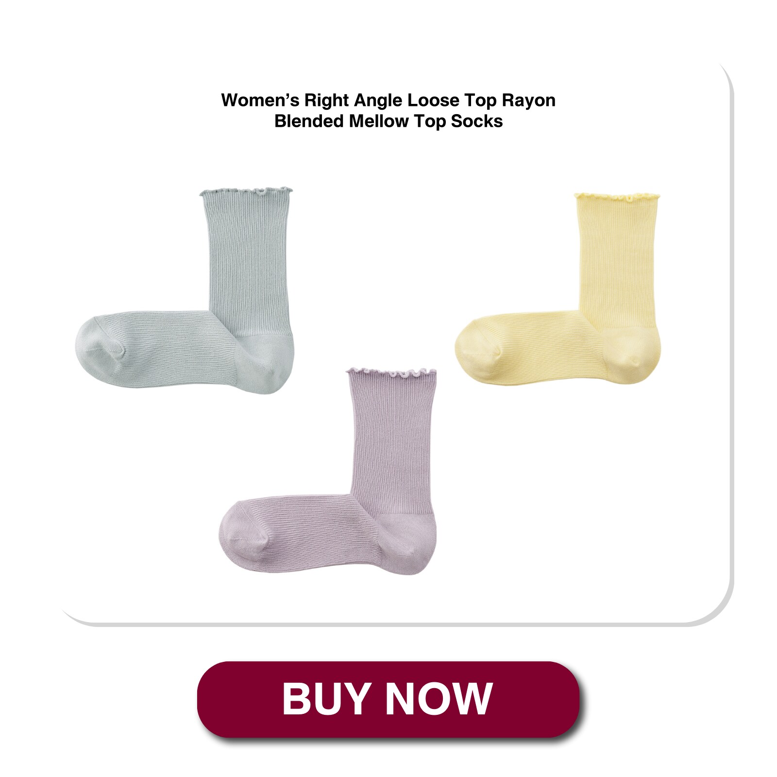 w's Right Angle Loose Top Rayon Blended Mellow Top Socks_02