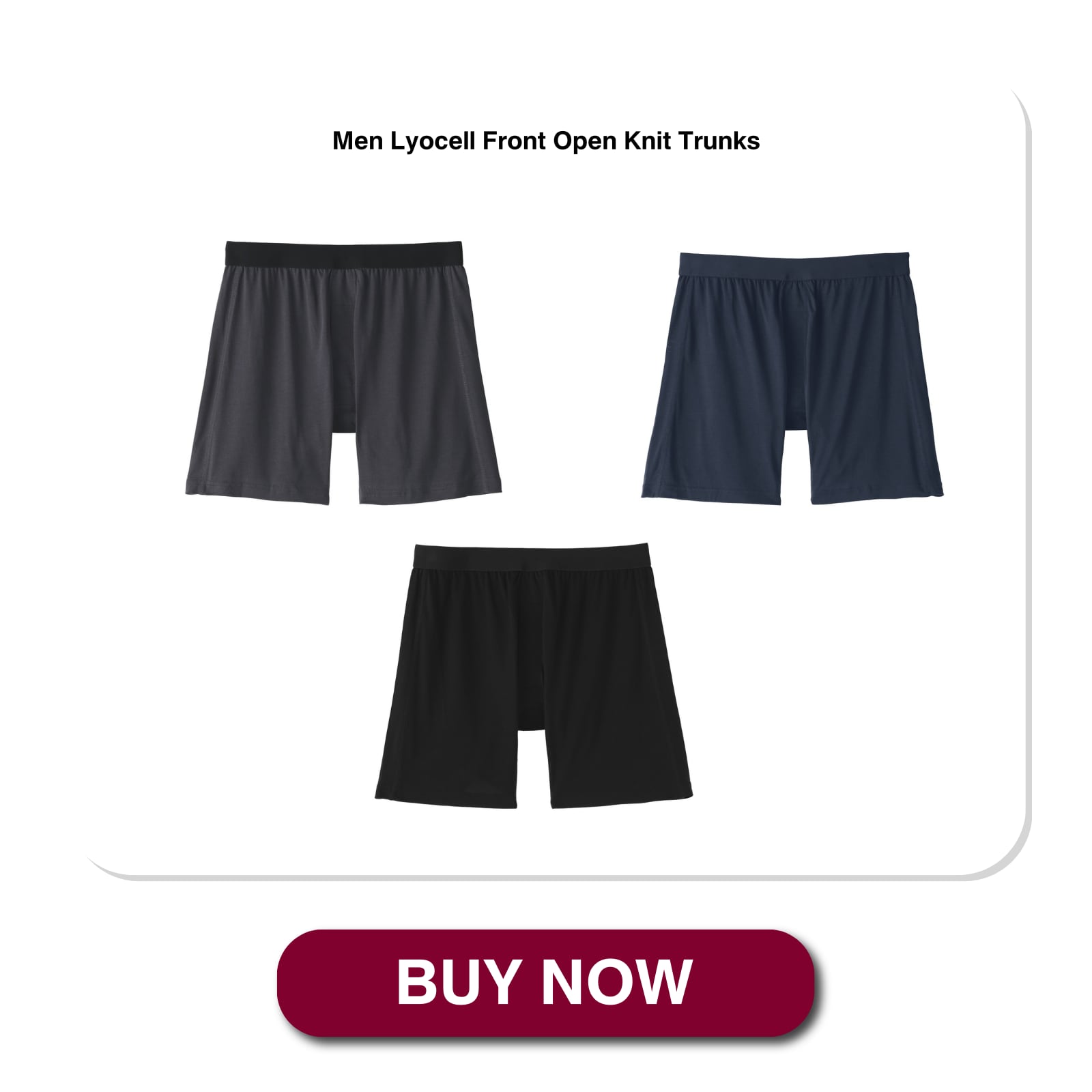 Men Lyocell Front Open Knit Trunks_02