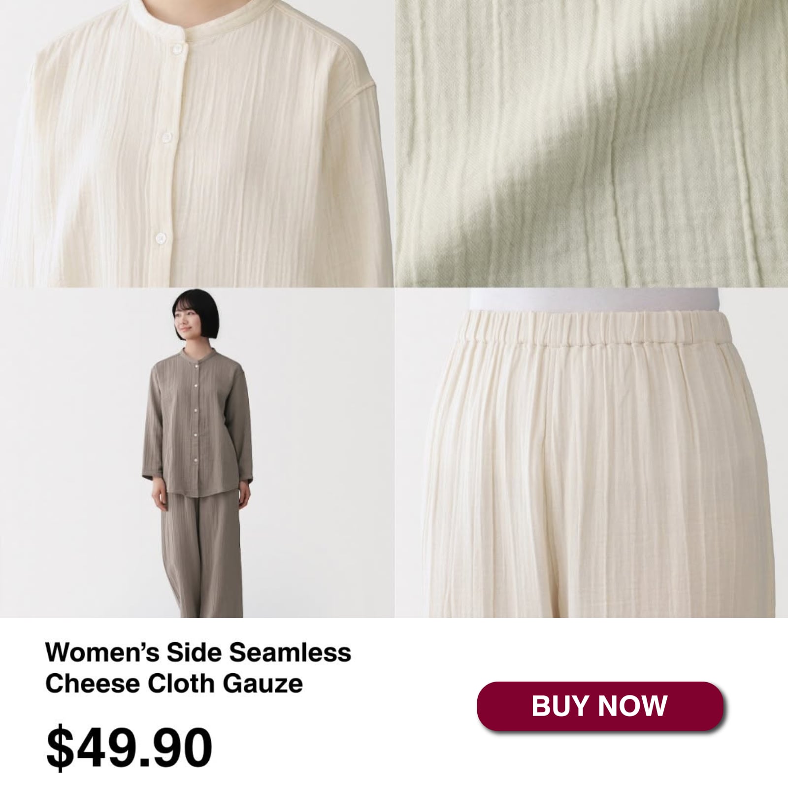 W's Side Seamless Cheese Cloth Gauze_02