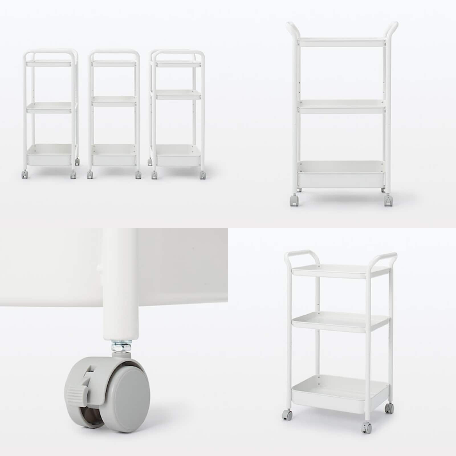 Steel pipe Wheeled Rack 3 Tiers_01