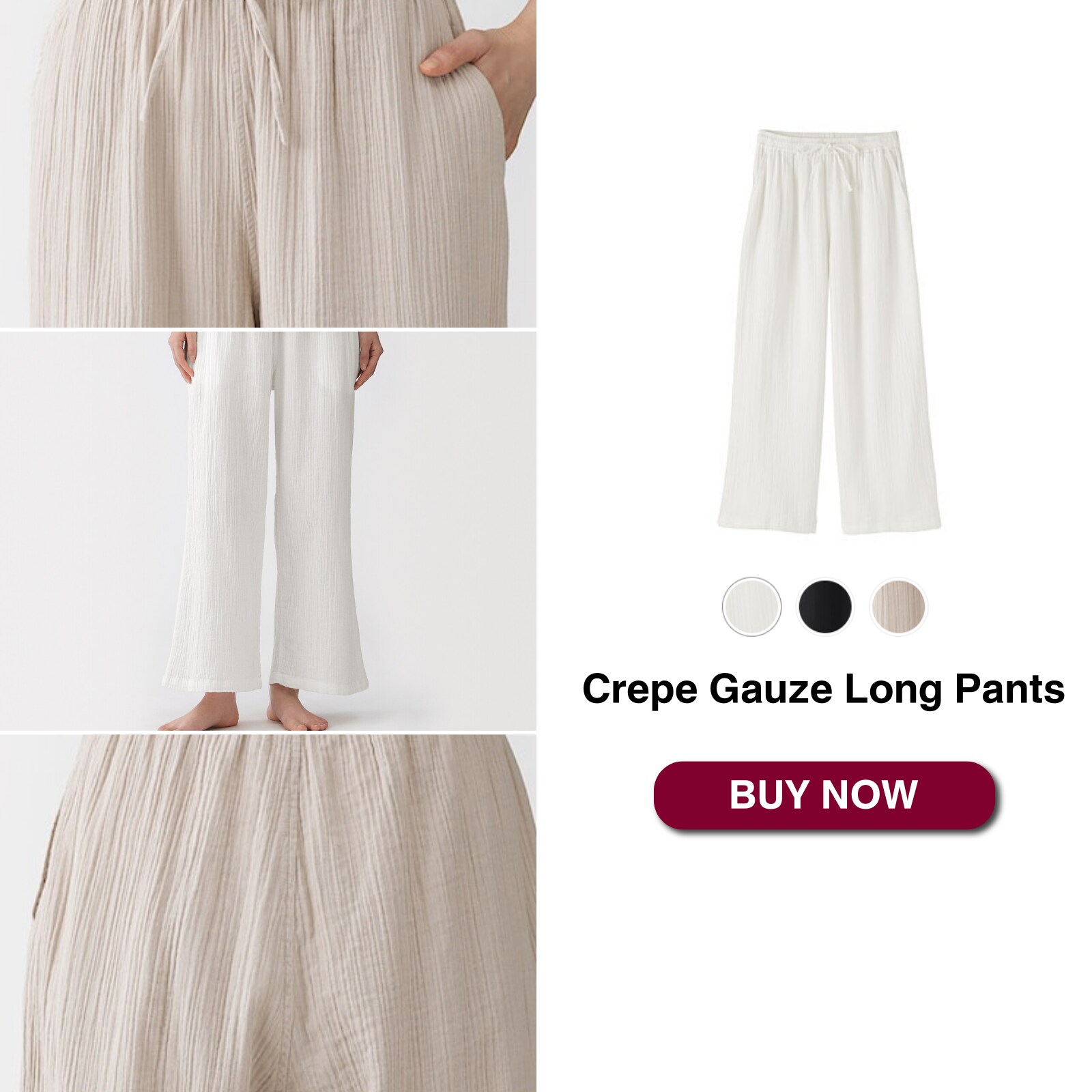 W's Crepe gauze long pants_01