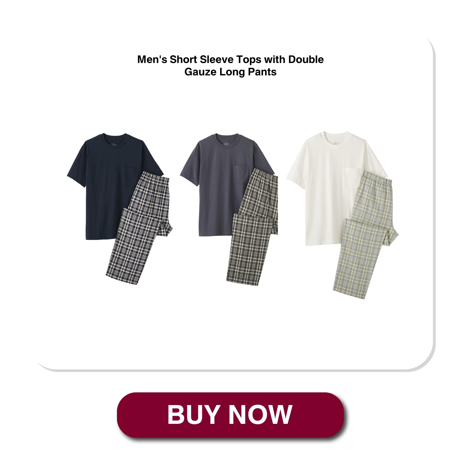 mens Tops With Double Gauze Long Pants_02