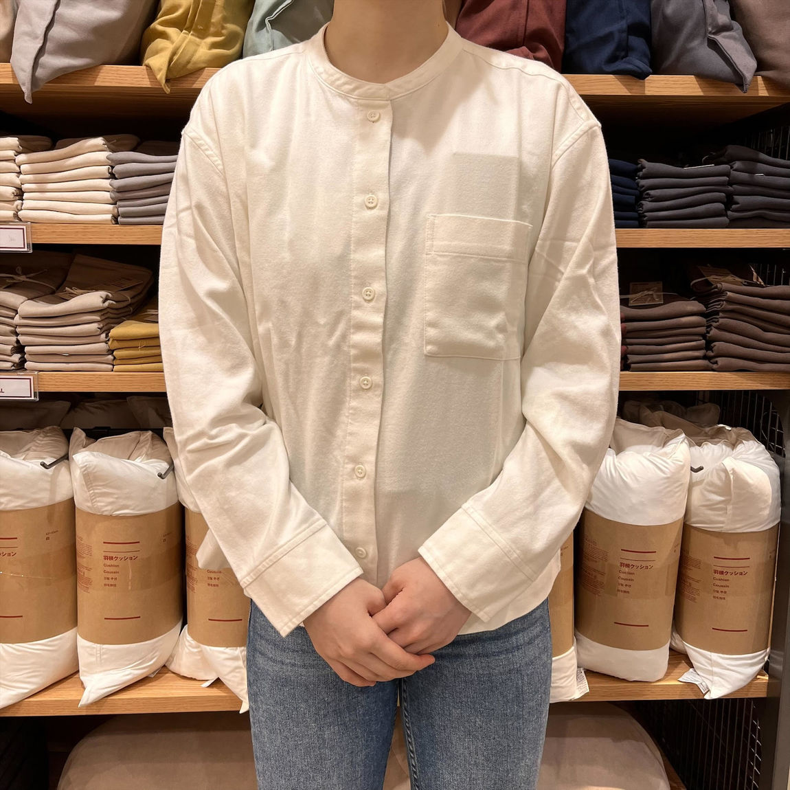 Women Stand Collar Shirt
