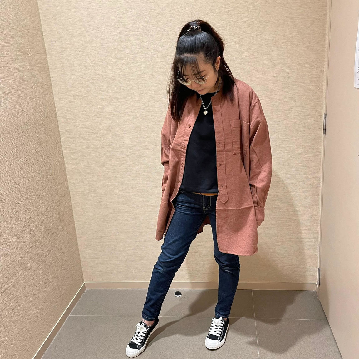 Women Flannel Middle Length Shirt