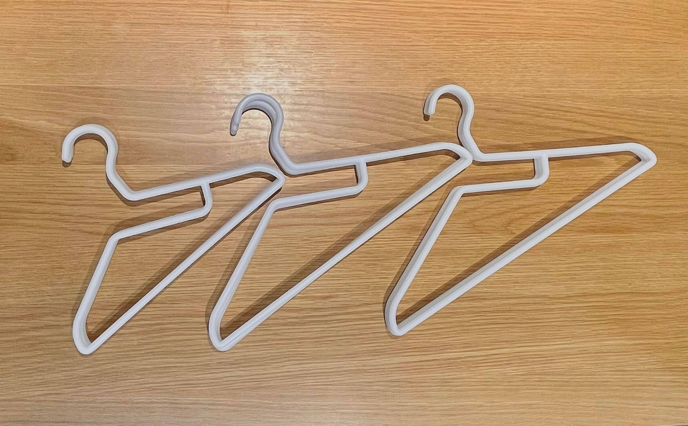 3 different sizes of the Polypropylene Laundry Hanger