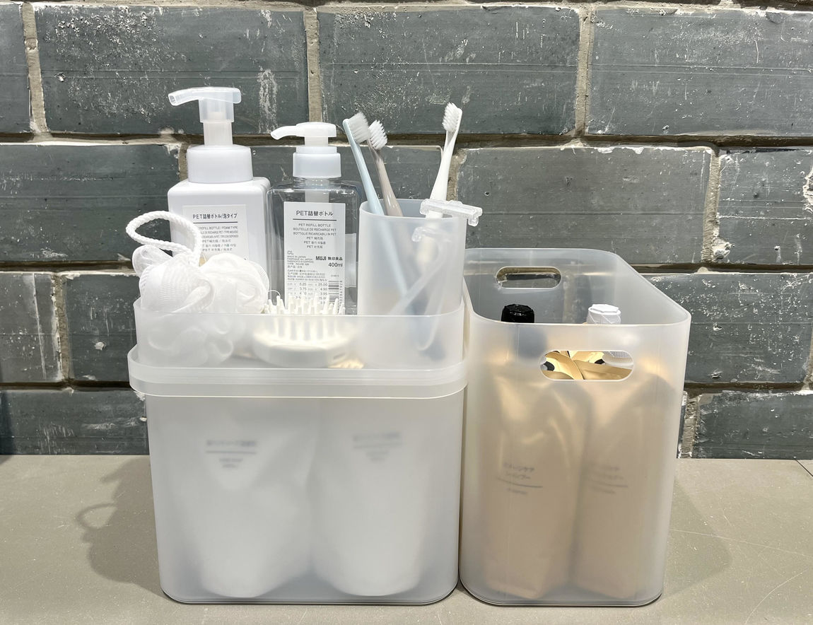 PP make up box with toiletries