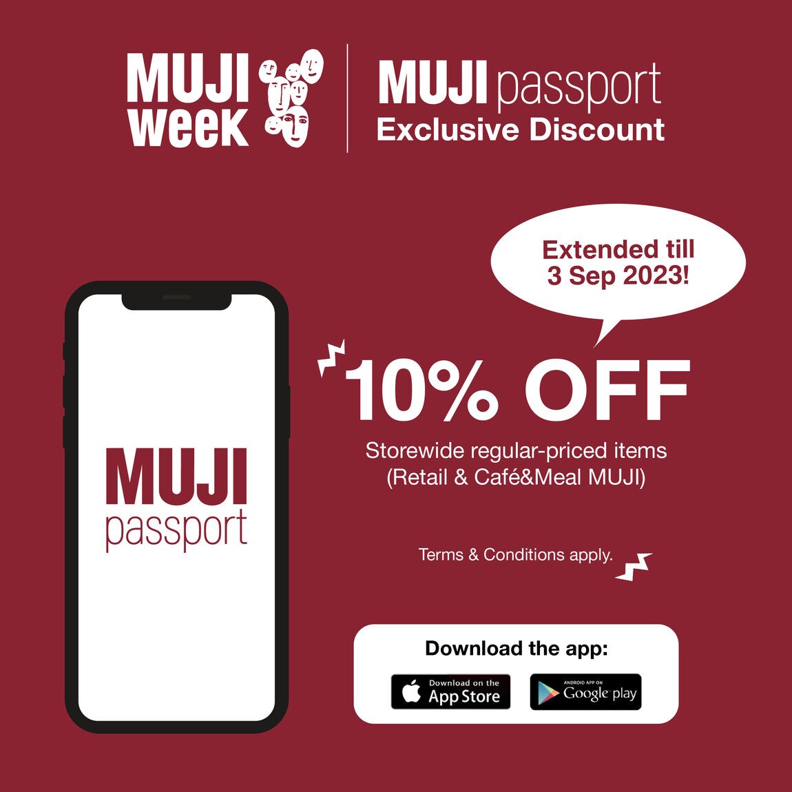 MUJI Week Extended till 3 Sep