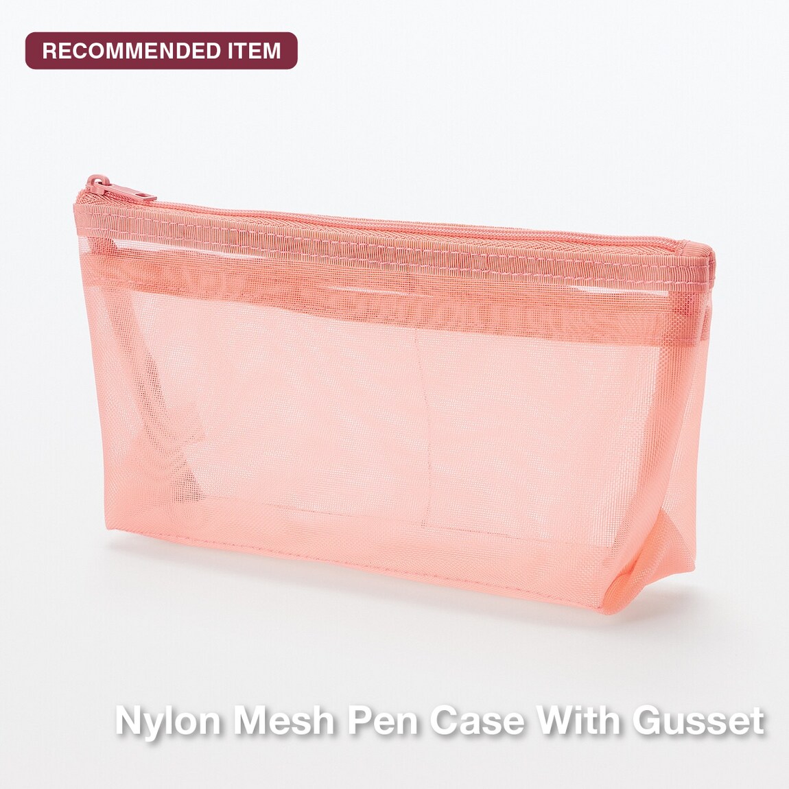 Nylon Mesh Pen Case With Gusset