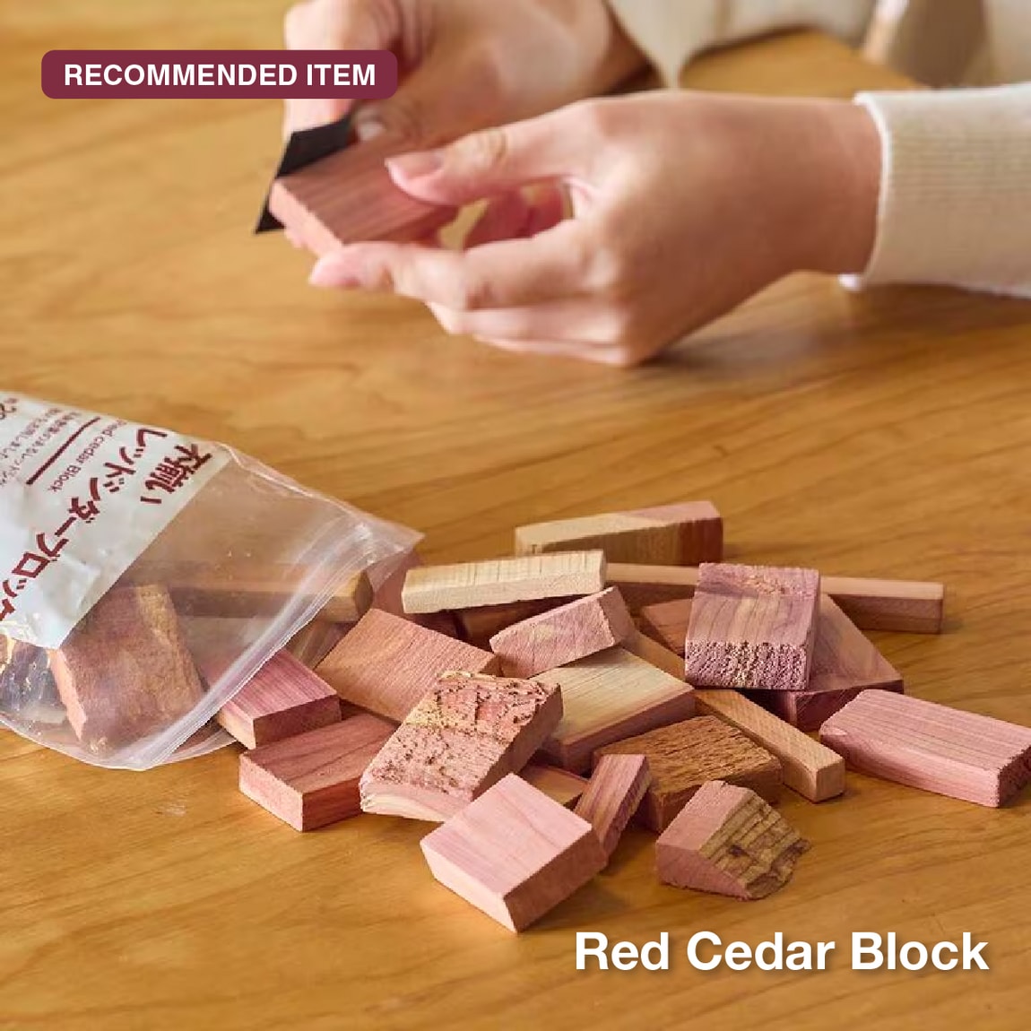 red cedar block