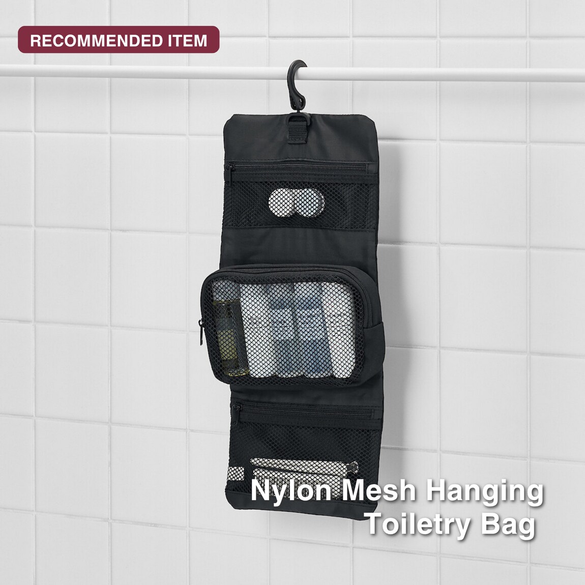 nylon mesh hanging travel bag