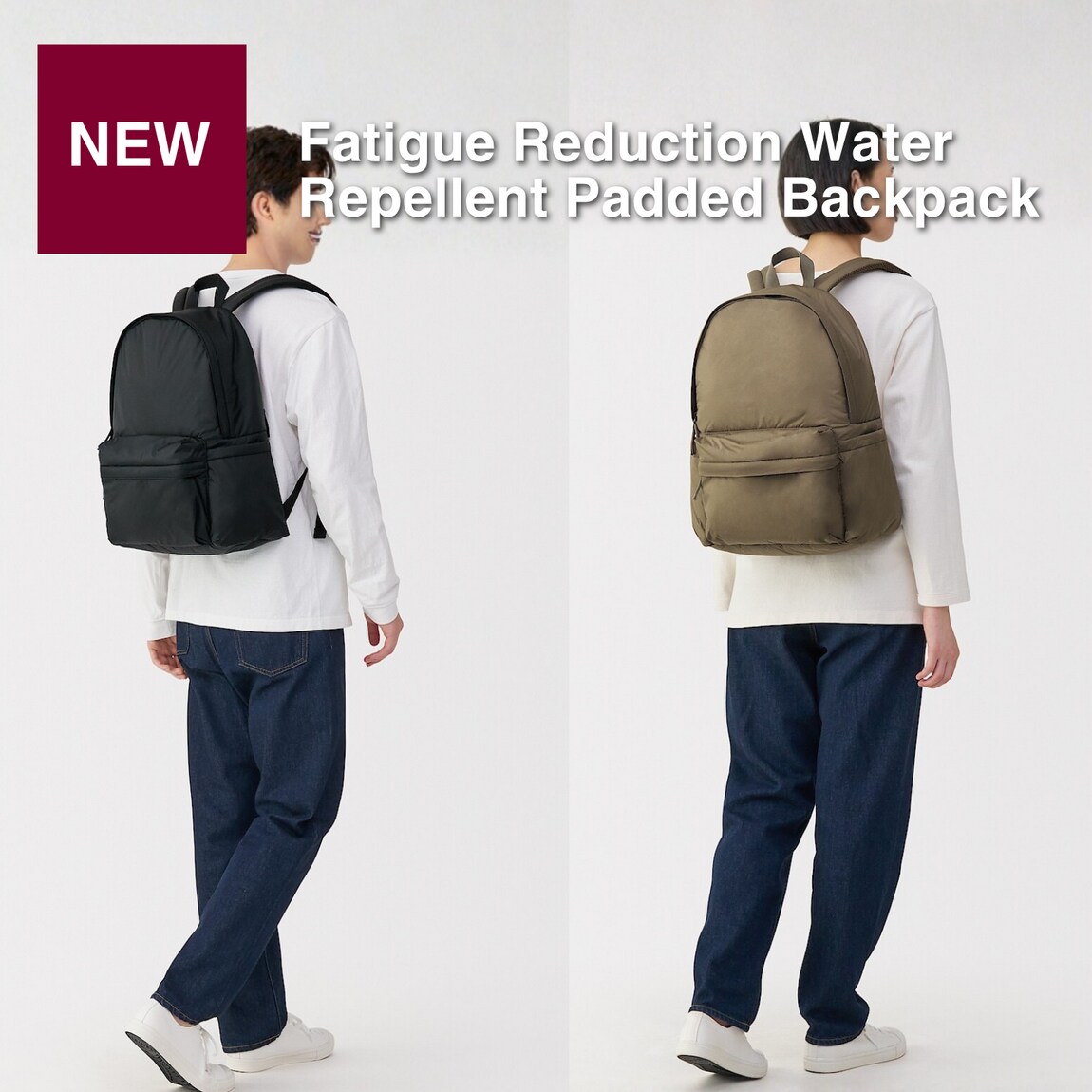 water repellent padded backpack