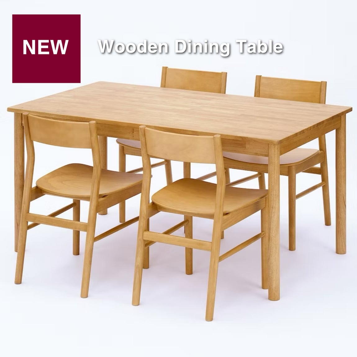rubberwood dining table