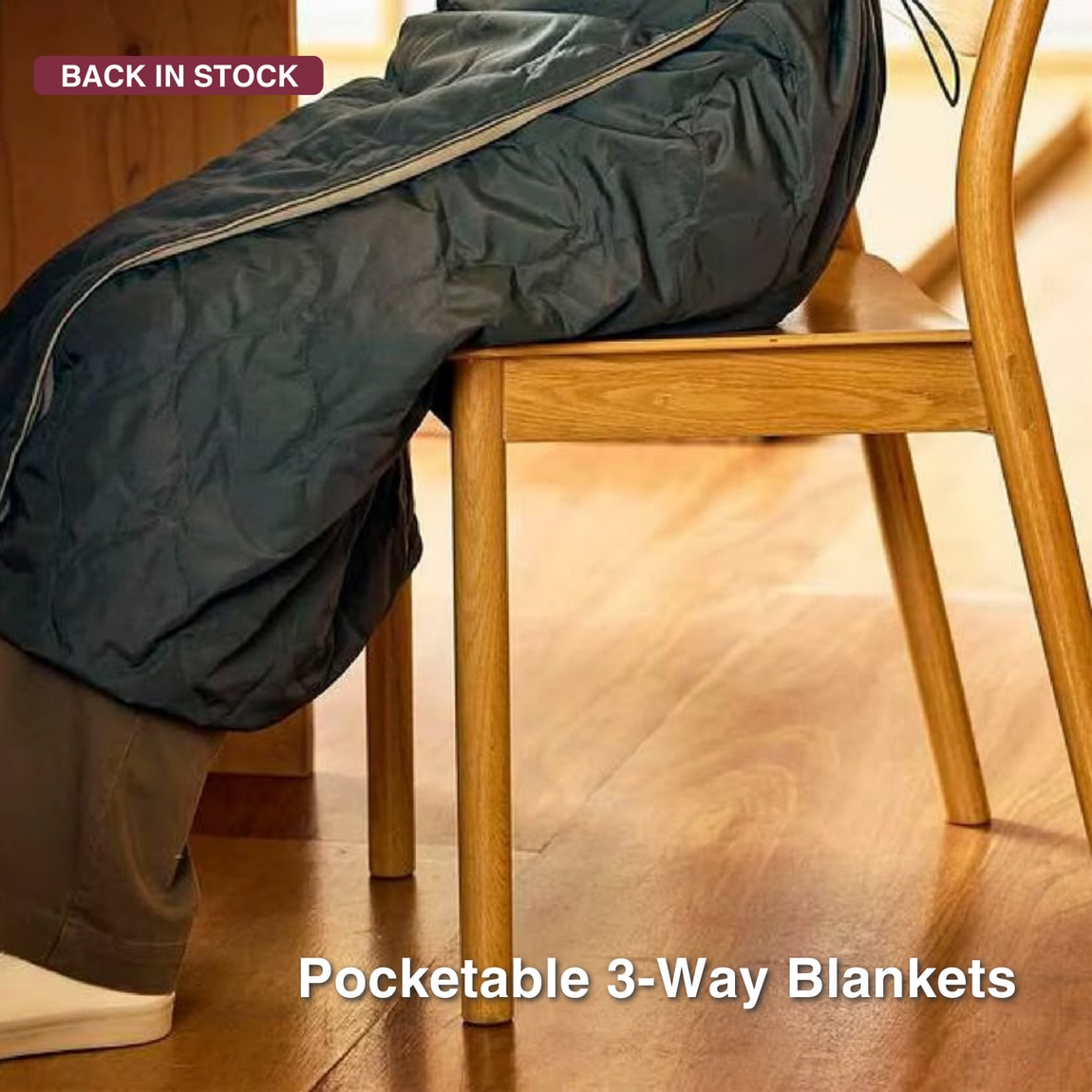 pocketable 3-way blanket