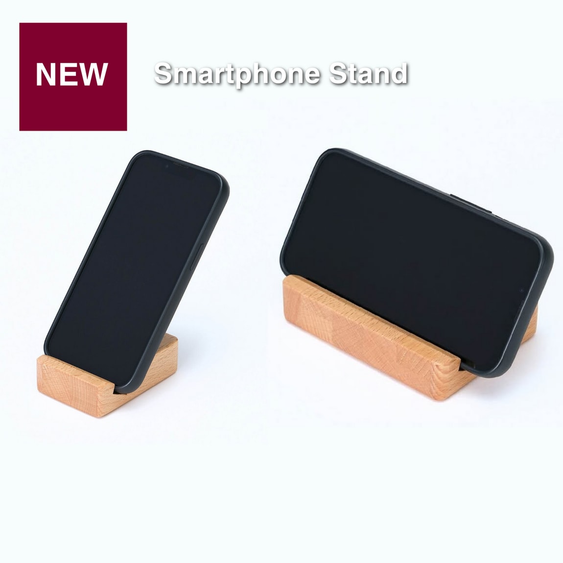 wooden smartphone stand