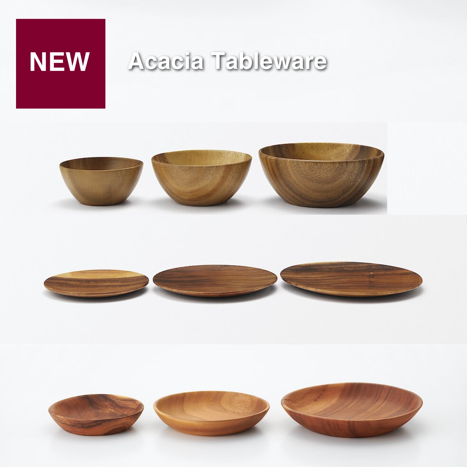acacia tableware