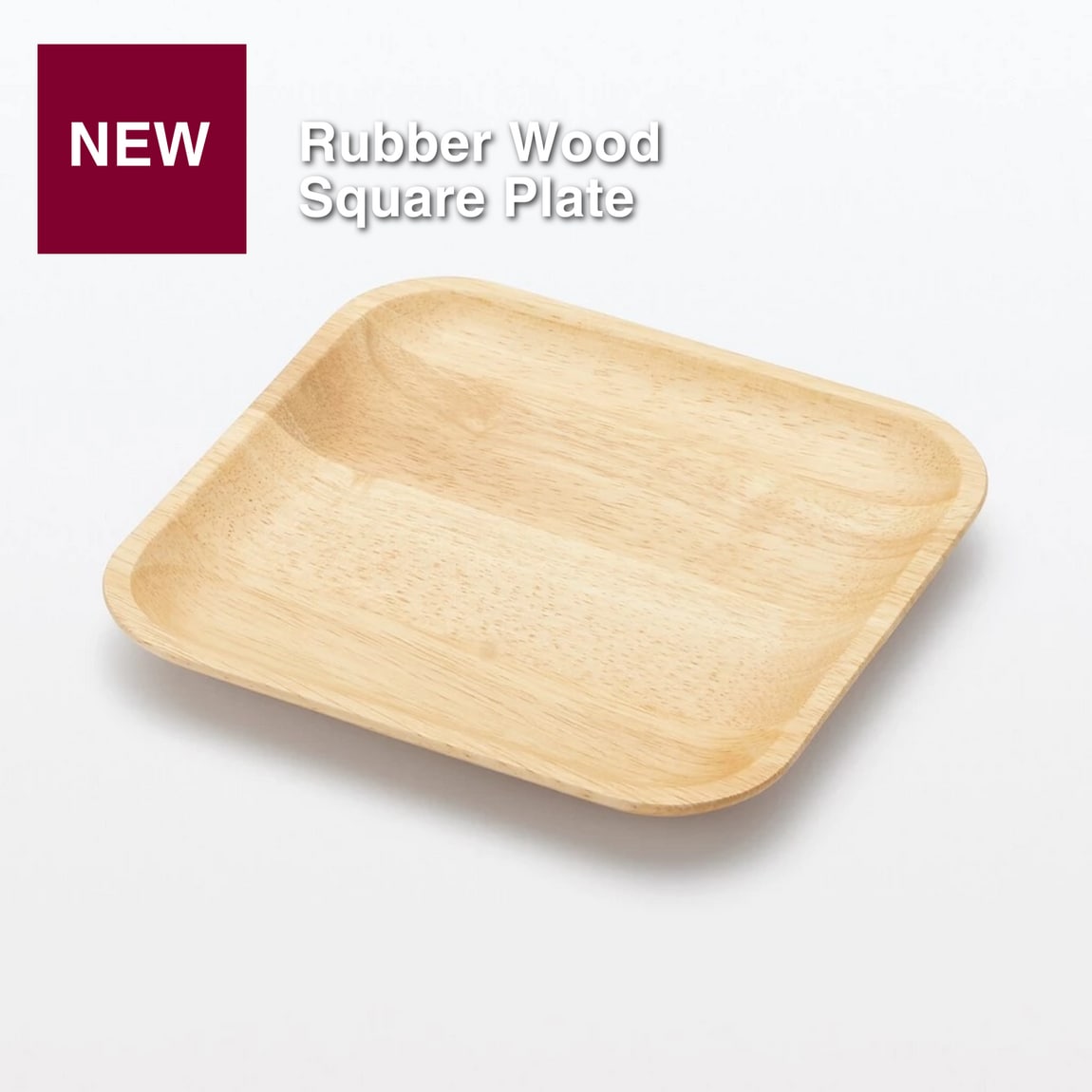 rubberwood square plate